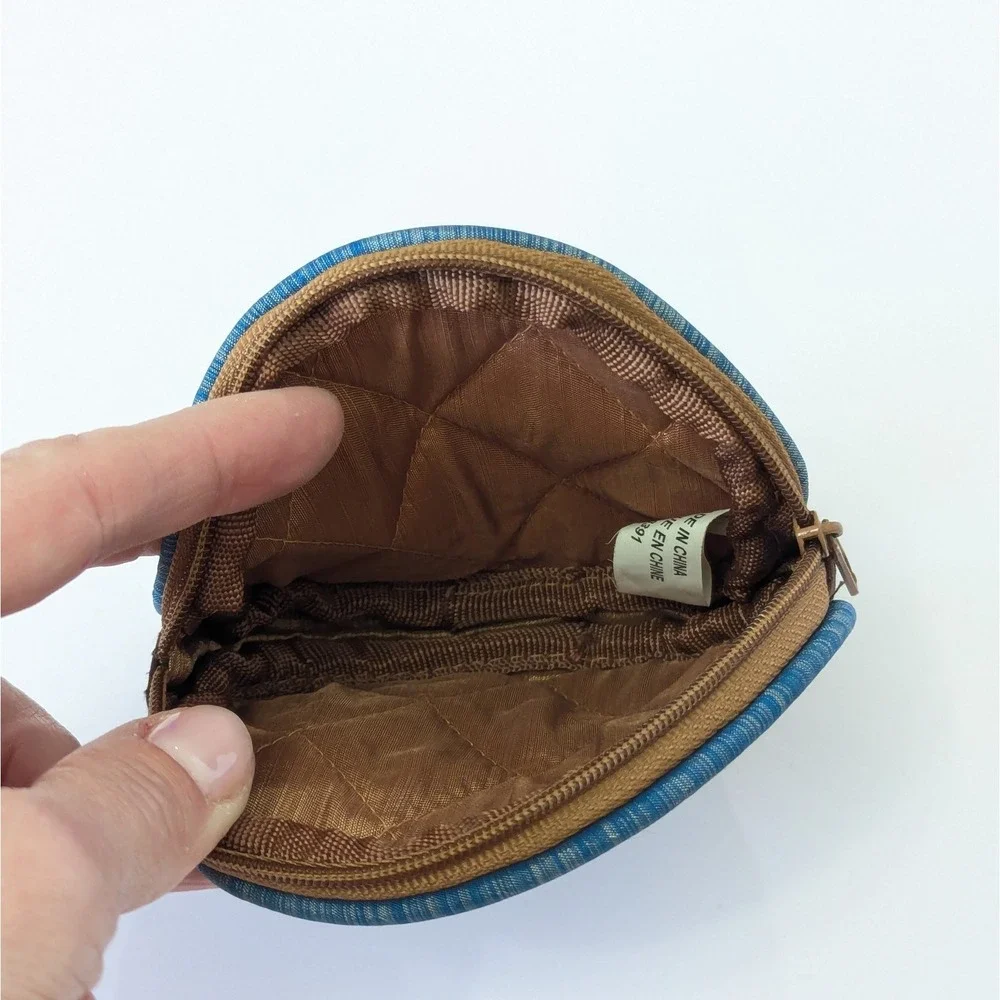 Dachshund Doxie Weiner Dog Handcrafted Needlepoint Zippered Coin Purse Pouch